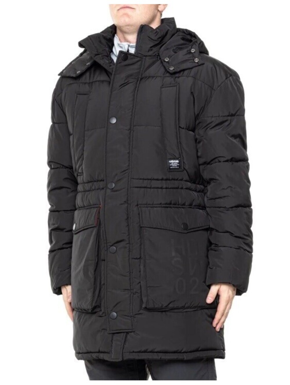Hudson $438 Jeans Quilted Hooded Storm Men's Parka - Insulated Size XL